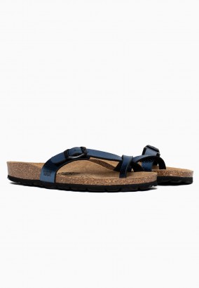 Sandales Petunia à entre-doigts Bleu