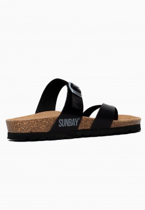 Sandales Tulipe à entre-doigts Noir