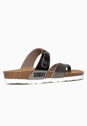 Sandales Tulipe à entre-doigts Pewter