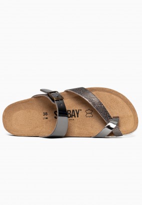 Sandales Tulipe à entre-doigts Pewter