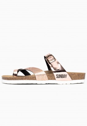 Sandales Tulipe à entre-doigts Rose gold