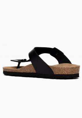 Sandales Camelia à entre-doigts Noir
