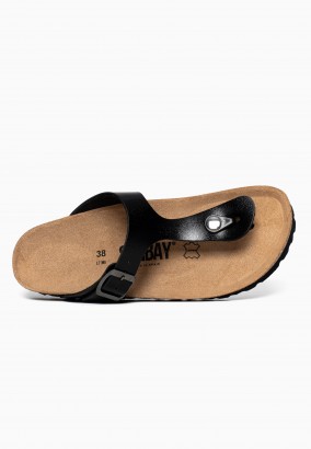 Sandales Camelia à entre-doigts Noir