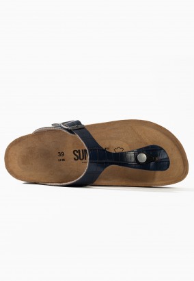 Sandales Xalapa à plateforme Bleu marine