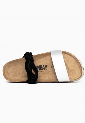 Sandales Mariara à plateforme Noir et Argent