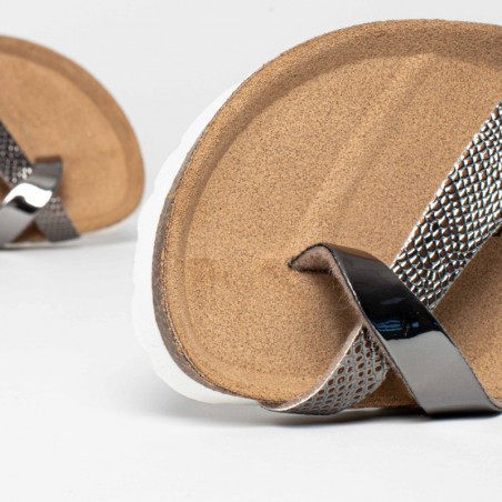 Sandales Tulipe à entre-doigts Pewter