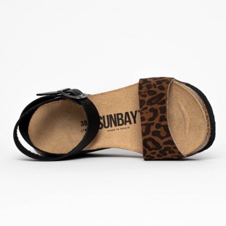 Sandales Peony Compensées et semi-compensées Leopard